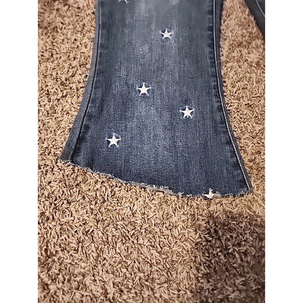 Judy Blue JB88376 Star Embroidered High Rise Super Flare Jean Women's Size 9/29 - Picture 7 of 11